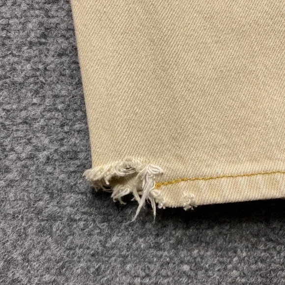 Levis 501 Jeans Men 30x28 Beige Straight Classic Button Light Wash - Picture 6 of 13